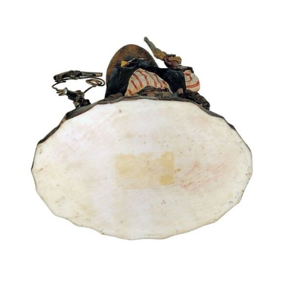 Vintage Western Cowboy Gun Slinger Humor Old West Figurine Statue Resin - Picture 9 of 9